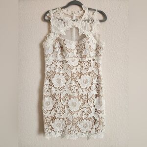 Betsy & Adam white lace dress